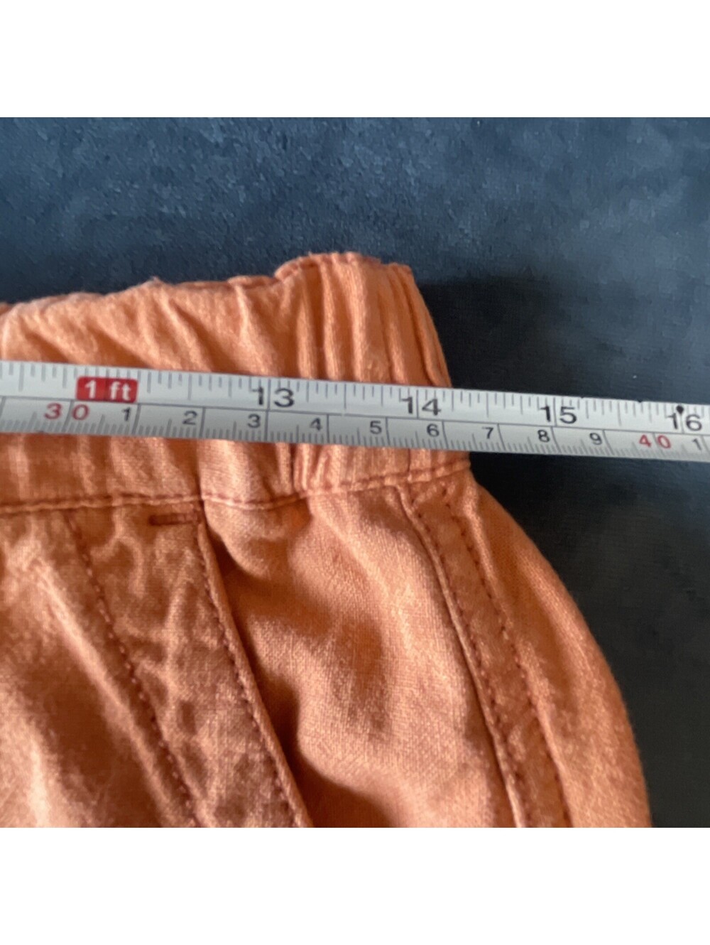 Pilcro Orange Wide-Leg Linen Pants - Picture 13 of 15